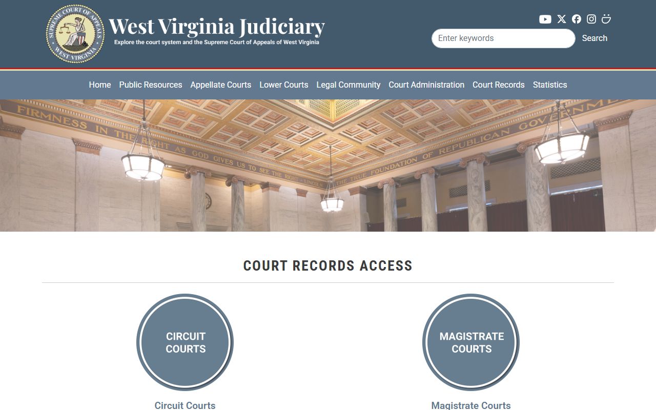 Hampshire County court records after arrest access through West Virginia court record search